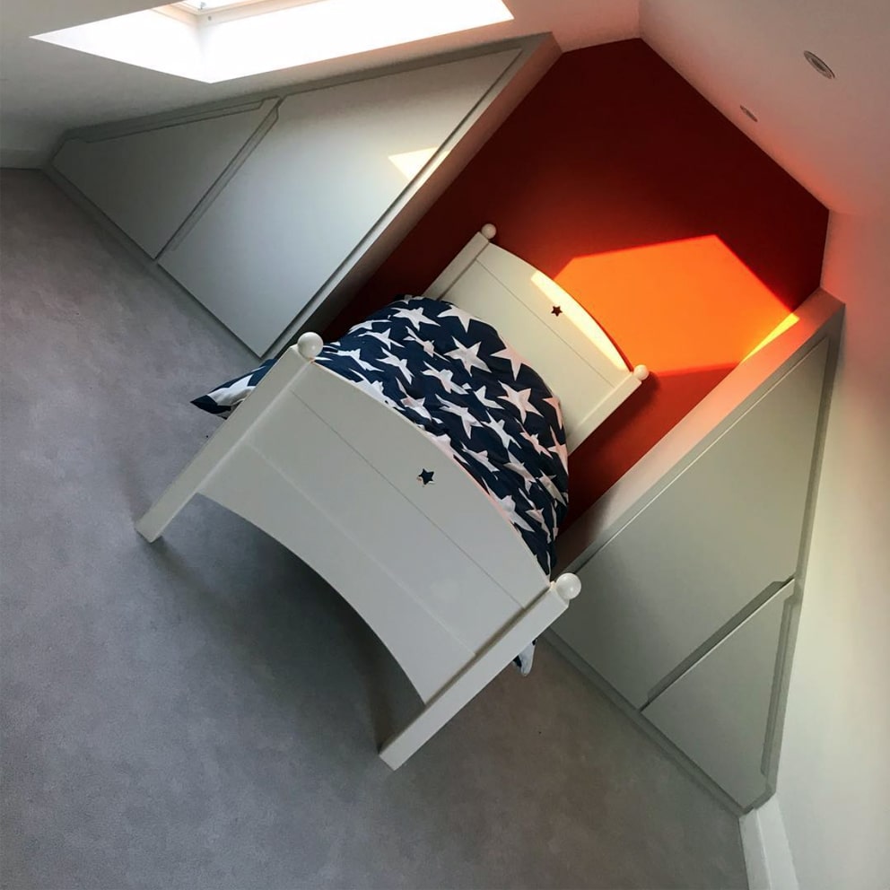 Children’s Fitted Wardrobes in Loft Room