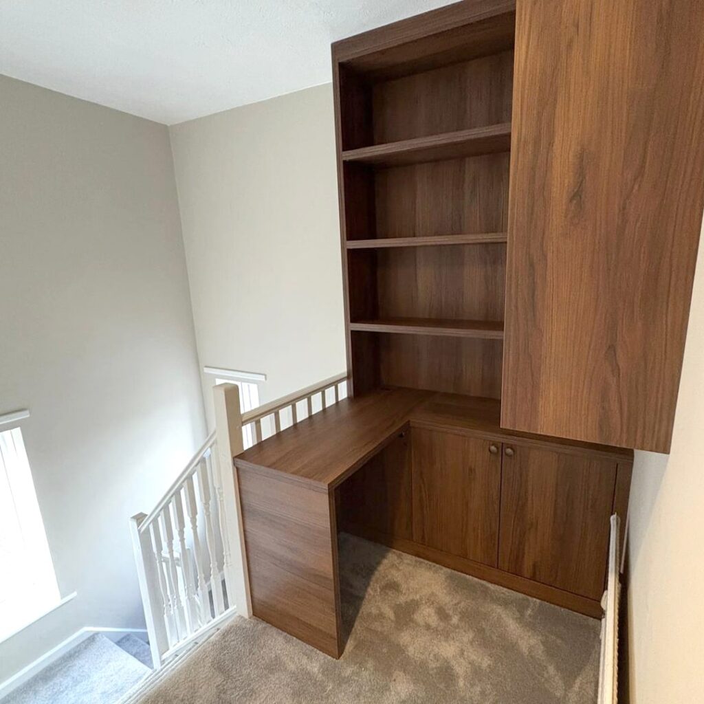 This Hampshire Staircase Landing Gets A Bespoke Micro Home Office Upgrade